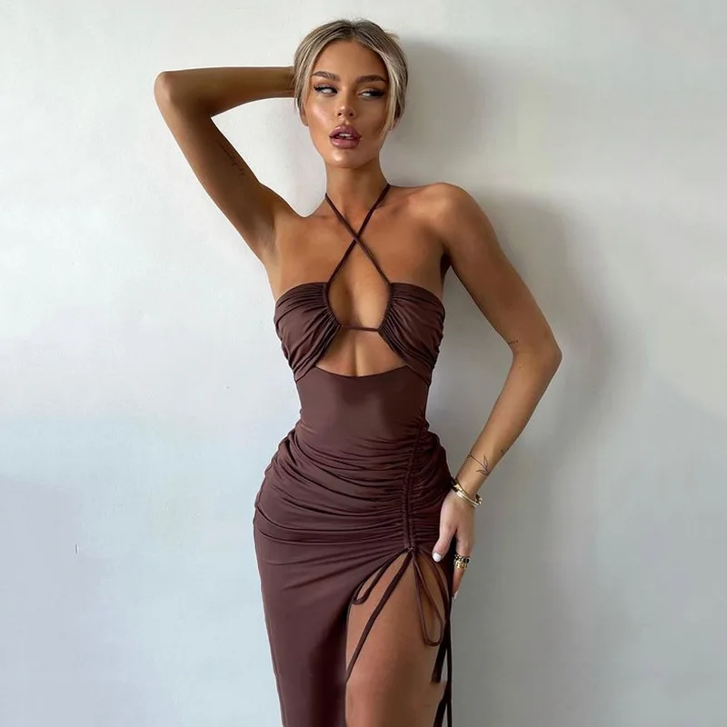 Sleeveless Sexy Female Midi Backless Dresses Slim Night Club Party Women's Dress Bodycon Vestidos Elegantes Para Mujer - Image 17