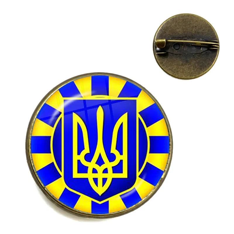 Newest Coat Of Arms Of Ukraine Logo Brooches 20/25mm Glass Cabochon Ukrainian Badge Collar Pins Jewery for Women Men Gift - Image 6