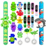 Water Animal Themed Children Watch Baby Study Look Time Bracelet Kids Sports Electronic Digital LED Watches for Boys Girls