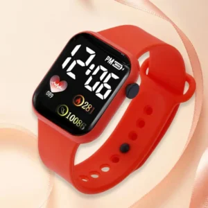 Decorative Silicone Band Children LED Electronic Wrist Watch for Outdoor